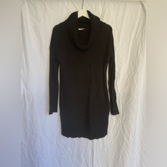 Lulus Autumn Daze Black Cowl Neck Long Sleeve Sweater Dress Size Large - Picture 8 of 8